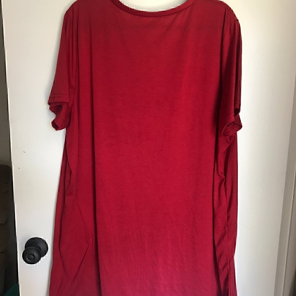 4X Shein If you love me let me sleep red night dress - Picture 3 of 3